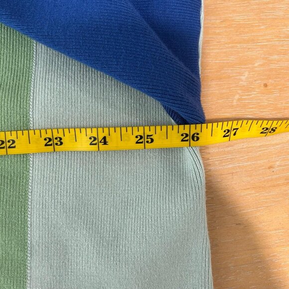 VVB Victoria Beckham Sweater Womens Medium Colorblock Turtleneck Pullover Boxy - Picture 6 of 11